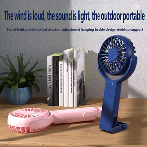 Ventilateur USB portable de bureau de haute qualité, mini, à angle réglable, rechargeable à cinq vitesses, rechargeable par type C, avec <span class=keywords><strong>crochet</strong></span> - Product Image 2