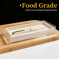 Boîte rectangulaire à haute transparence, conteneur plat, utilisée pour l'emballage de cadeaux de ginseng ou pour le rangement de petits bijoux ou de perles
