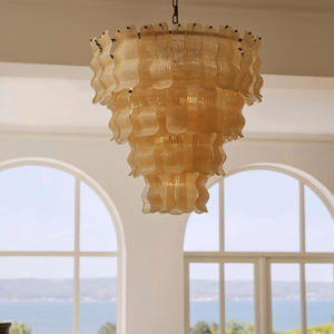 Lustre <span class=keywords><strong>Pollensa</strong></span>, design unique et moderne, style nordique, rétro français, en métal et verre, LED, haute qualité, pour salle à manger, hall d'hôtel - Product Image 2