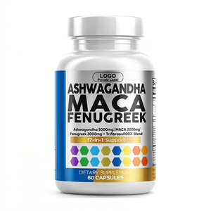 Capsules d'ashwagandha et de racine de maca OEM pour hommes et femmes, extrait de graines de fenugrec noir biologique tout-en-un - Product Image 1