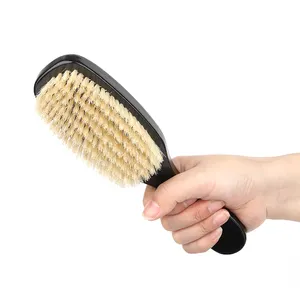 Brosse à barbe à long manche cheveux cassés huile peigne à cheveux brosse de nettoyage pour hommes