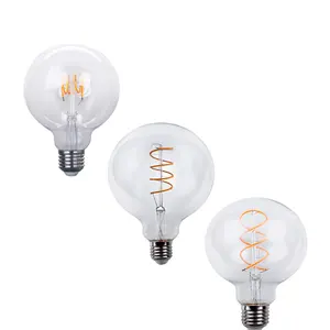 Pencahayaan umum personalisasi bohlam lampu filamen Led dasar Medium E27 E26 transparan