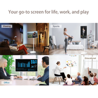 Téléviseur intelligent portable de 21,5, 27 et 32 pouces, portable pour la maison, le travail, les jeux, téléviseur Android, télévision intelligente, écran tactile