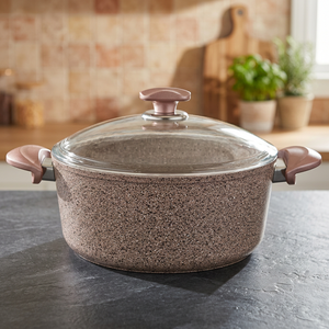 Casserole en acier inoxydable avec couvercle, design classique rond, durable, compatible avec toutes les plaques de cuisson, passe au lave-vaisselle - Product Image 5