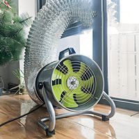 Ventilador extractor portátil de 6, 8, 10 y 12 pulgadas, ventilador de escape de baño de Metal, ventilador de ventilación de campana de cocina portátil ajustable en ángulo