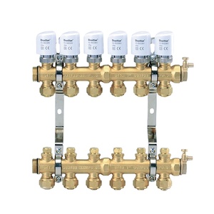 Collecteur d'eau en laiton forgé de type 726 Dunyun Factory avec débitmètre visible et bille pneumatique pour <span class=keywords><strong>vannes</strong></span> de chauffage - Product Image 1