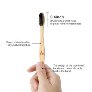 Brosse à dents en bambou naturel biodégradable, vente en gros, écologique - Product Image 3