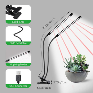 Lampe de culture multi-têtes à spectre complet, allumage/extinction automatique, installation facile, lampe LED à économie d'énergie pour plantes succulentes - Product Image 3