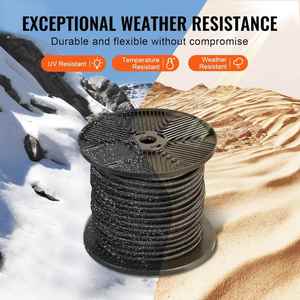 Macrame Cord Roll 1/4 Inch 6mm 120ft 100% Stretch Elastic Braided Coated Rope Kayak Cargo <b>Tarp</b> Camping DIY Crafting Black Heavy - Product Image 2