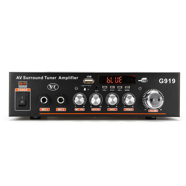 G919 Multifunctional intelligence power player 2.0 sound channel 12V digital amplifier