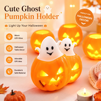 Jouet anti-stress créatif en forme de citrouille fantôme d'Halloween à pression lente, lumineux, pour enfants, cadeau de vacances