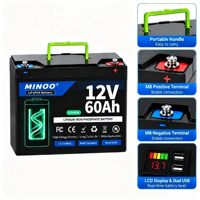 Paket Baterai LiFePO4 12V 48V, Didukung OEM, Baterai Lithium untuk Proyek Penyimpanan Energi Komersial, Catu Daya Industri