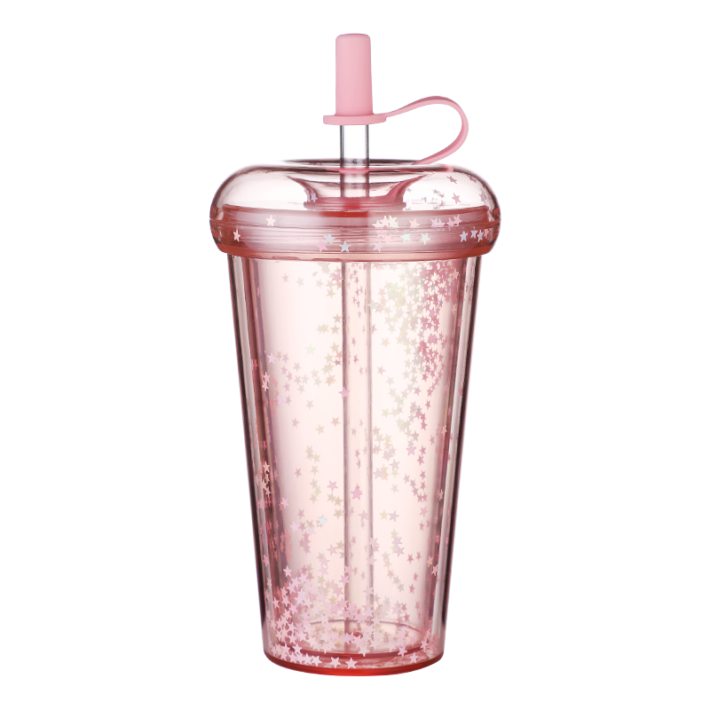 520 мл/420 мл/320 мл 18,2 унции 14,7 унции 11,2 унции BPA бесплатно двойной настенный пончик пластиковая чашка