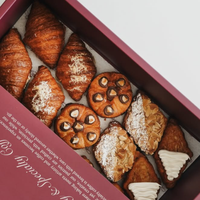 Emballages personnalisables pour biscuits sucrés, papier alimentaire, boîtes cadeaux pour biscuits de boulangerie avec logo