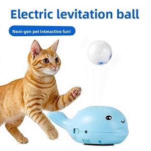 Juguete Eléctrico de Plástico para Gatos, Bola Flotante con Forma de Ballena, Palo Interactivo, Juguete Automático para Gatos, Antiaburrimiento para Gatitos - Product Image 1