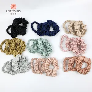 Tùy Chỉnh In 6a Lụa Số Lượng Lớn Đàn Hồi Lụa Satin Tóc Scrunchies