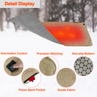 Doublure de sac de couchage chauffante USB en tissu suédé lavable Mydays Tech pour kits de survie d'urgence et tentes de toit