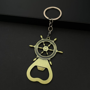 Ouvre-bouteille créatif en métal moulé sous pression électroplaqué, forme de gouvernail, thème Pirates <span class=keywords><strong>des</strong></span> Caraïbes, objet de collection, avec logo personnalisé, design roue numérique - Product Image 5