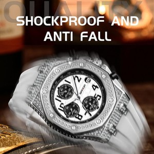 Reloj de Cuarzo para Hombre Sanda 7026, 6 Agujas, Calendario, Luminoso, Resistente al Agua, con Diamantes, Estilo Casual y de Negocios - Product Image 6