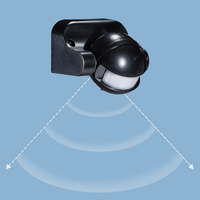 Détecteur de mouvement infrarouge PIR extérieur de sécurité AC 220V-240V 110V IP54, capteur de mouvement à 180 degrés, portée maximale de 10 m, 50 Hz