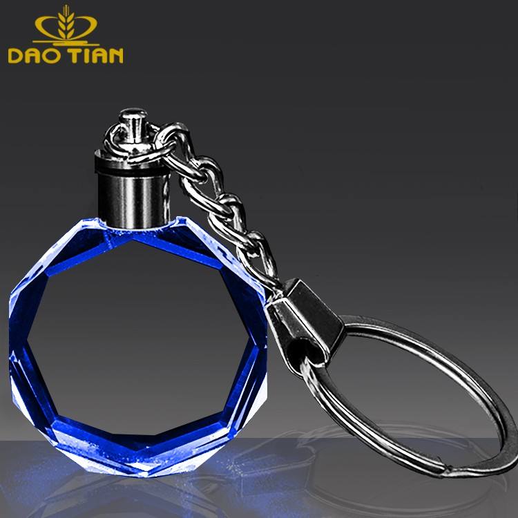 Wholesale K9 Crystal Glass Keychain Blank Octagon Diamond 30mm Blank ...