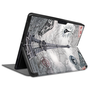 Ốp Gập Cho Surface Pro X, Ốp Đứng Bảo Vệ Máy Tính Bảng Gập Bằng Da PU Có Họa Tiết Ba Ngăn - Product Image 5