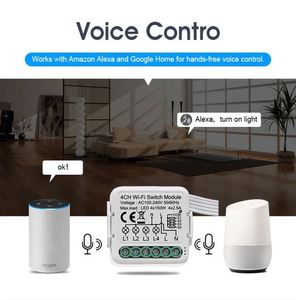 1/2/3/4 gang tuya <span class=keywords><strong>Wifi</strong></span> ZigBee ánh sáng thông minh không dây điều khiển từ xa bộ phận ngắt chuyển đổi mô-đun tiếp sức tự động nhà Alexa bằng giọng nói - Product Image 4