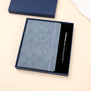 Custom Luxury Notebook Pen PU Leather Packaging <b>Box</b> with Full Printing Branding Solutions Executive Company Gift Set - Product Image 5