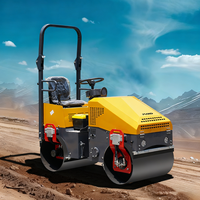 Compacteur vibrant à double tambour pour travaux routiers, mini-compacteur de sol haute performance