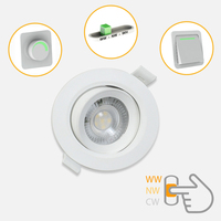 Spot Encastré Rond Carré Orientable SMD Downlight 5W 7W 9W Pour Plafond ou Meuble 3CCT LED Extra-Plat
