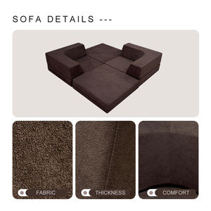 फोल्डेबल बिस्तर बोनलेस सोफे मॉड्यूलर लक्जरी कैनाप कपड़े संपीड़ित सोफे कुशी परिवर्तनीय स्लीपर सोफे - Product Image 5