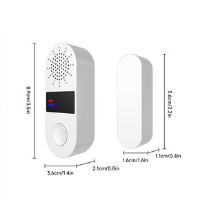 TUYA Smart WIFI Zigbee Door/Window Magnetic Sensor with Sound-Light Alarm, <b>Wireless</b> Home <b>Security</b> Alarm W38 - Product Image 1