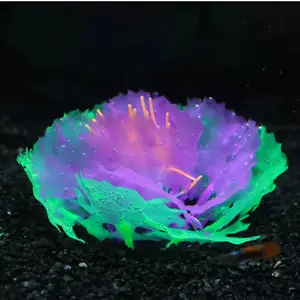 Aquarium Landschap Plastic Basis Simulatie Aquatische Bloem Decoratie Glow-In-The-Dark Plant Decoratie