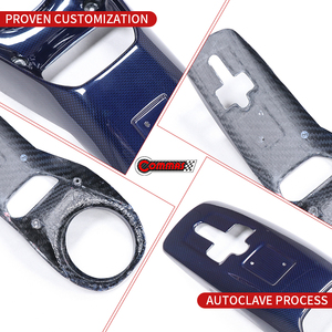 Bule Style Dry Carbon Fiber Engine Lock Cover Cabin <b>Interior</b> Kit for Ferrari 488 OEM Style Engine protection Cover Decoration - Product Image 6