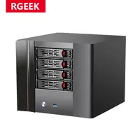 RGeek-carcasa de red de Factor de forma pequeño para el hogar, caja de almacenamiento para servidor ITX Nas, almacenamiento en la nube, 4 Bay
