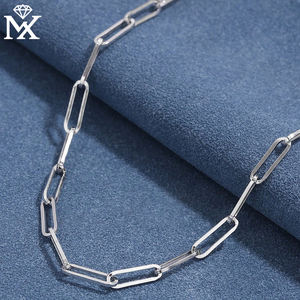 Chaîne cubaine Hip Hop 4mm collier en corde en argent sterling 925 bijoux plaqués <span class=keywords><strong>or</strong></span> unisexe, collier <span class=keywords><strong>de</strong></span> bijoux à chaîne <span class=keywords><strong>de</strong></span> qualité supérieure - Product Image 3