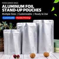 Sachet Doypack Personnalisé en Aluminium Imprimé avec Fermeture Éclair, Barrière Anti-Humidité, pour Emballage de Café, Snacks et Poudres