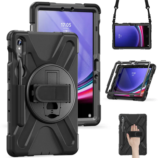 Kids Shockproof Tablet Cover for Samsung Galaxy Tab S10 Ultra SM-X920 SM-X926B 14.6 Inch Case S9 Ultra Shoulder Strap Funda Capa