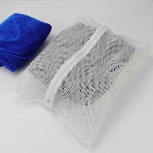 Custom White Polyester <strong>Net</strong> Pouch Zipper Portable Washable Mesh Laundry <strong>Bag</strong> for Washing Machine - Product Image 3