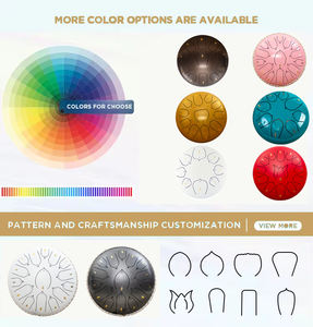 Nuevo Diseño, Tambor Metálico de Lengüeta de Acero, Verde Oscuro, 6, 8, 10, 12, 14 Pulgadas, 8, 11, 15 Notas, <span class=keywords><strong>Precio</strong></span> de Muestra - Product Image 2