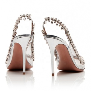 Crystal <strong>Sparkle</strong> Stiletto Sexy Transparent High Heel Diamond <strong>Sandals</strong> Women - Product Image 4