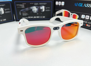 Lunettes <span class=keywords><strong>de</strong></span> soleil intelligentes AI AIMB-G3 à double lentille, caméra vidéo 8MP 1200P, étanches IP67, contrôle tactile, enregistrement audio, traduction en temps réel - Product Image 2