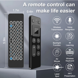 Télécommande sans fil <span class=keywords><strong>T9</strong></span> Air Mouse 2,4 GHz RF avec commande vocale, gyroscope, pointeur laser et apprentissage IR pour Android <span class=keywords><strong>TV</strong></span> <span class=keywords><strong>Box</strong></span> - Product Image 3