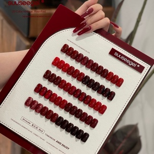 Ensemble de couleurs (beauté) 2025 Rouge vintage Modèle Vernis à <span class=keywords><strong>ongles</strong></span> en gel UV 20 Couleurs éclaircissantes <span class=keywords><strong>d</strong></span>élicates LED Salon Bourgogne Nouvel An - Product Image 4