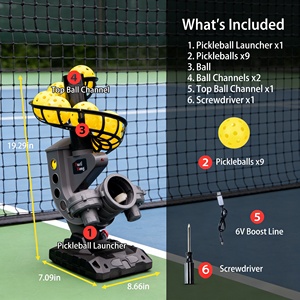 Macchina per Allenamento Pickleball, Velocità Regolabile, Traiettoria Variabile, Lanciatore Automatico <span class=keywords><strong>di</strong></span> Palline, Allenatore per Esercizi Individuali per Bambini e Adulti - Product Image 2