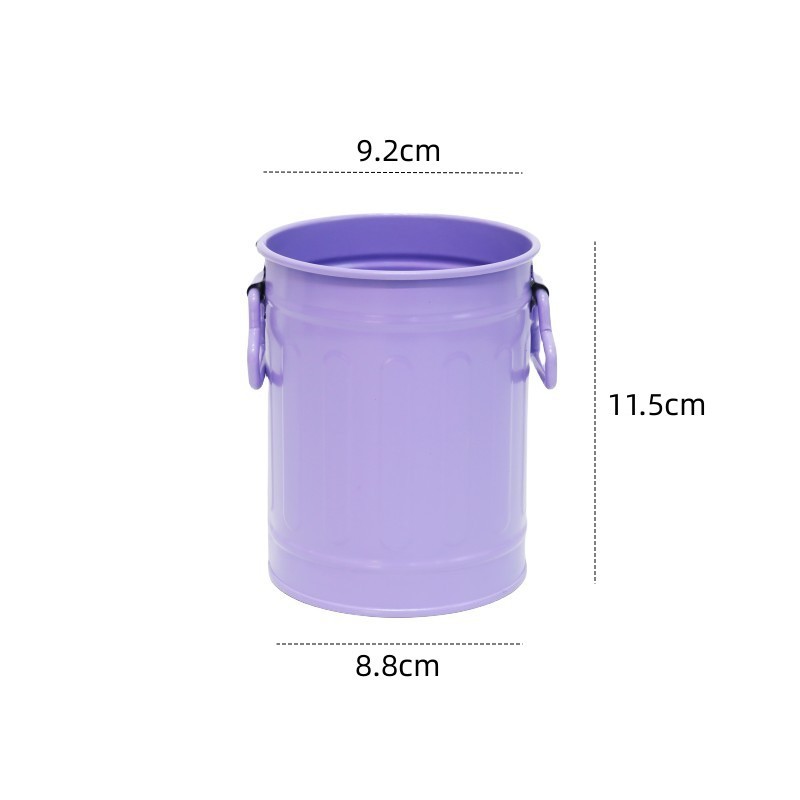 Porte-stylo à poignée en fer forgé à cylindre violet clair
