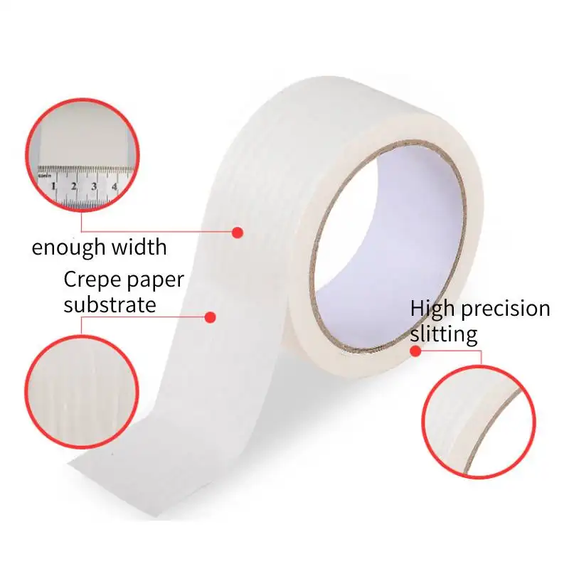 Cheap Yellow Wall Paint Jumbo Roll Manufacturer Pre Taped Masking Film Tape For Car Painting