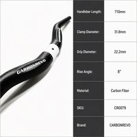 Guidon de trottinette électrique Carbonrevo réglable en hauteur pour une conduite quotidienne, fonctionnement fluide, résistant à l'usure