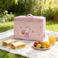 Panier de rangement pour jouets de bébé, conteneur de rangement portable, panier pliable en tissu pour chambre d'enfant, grande capacité, avec couvercle et poignée de transport