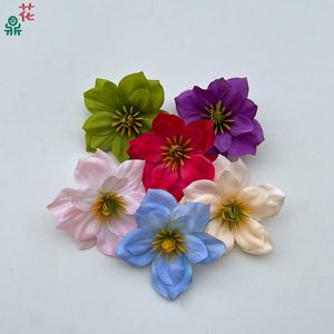 Cabeza de flor artificial de rosa de seda para decoración de horquillas DIY, accesorio de estudio, estilo natural, rentable - Product Image 2